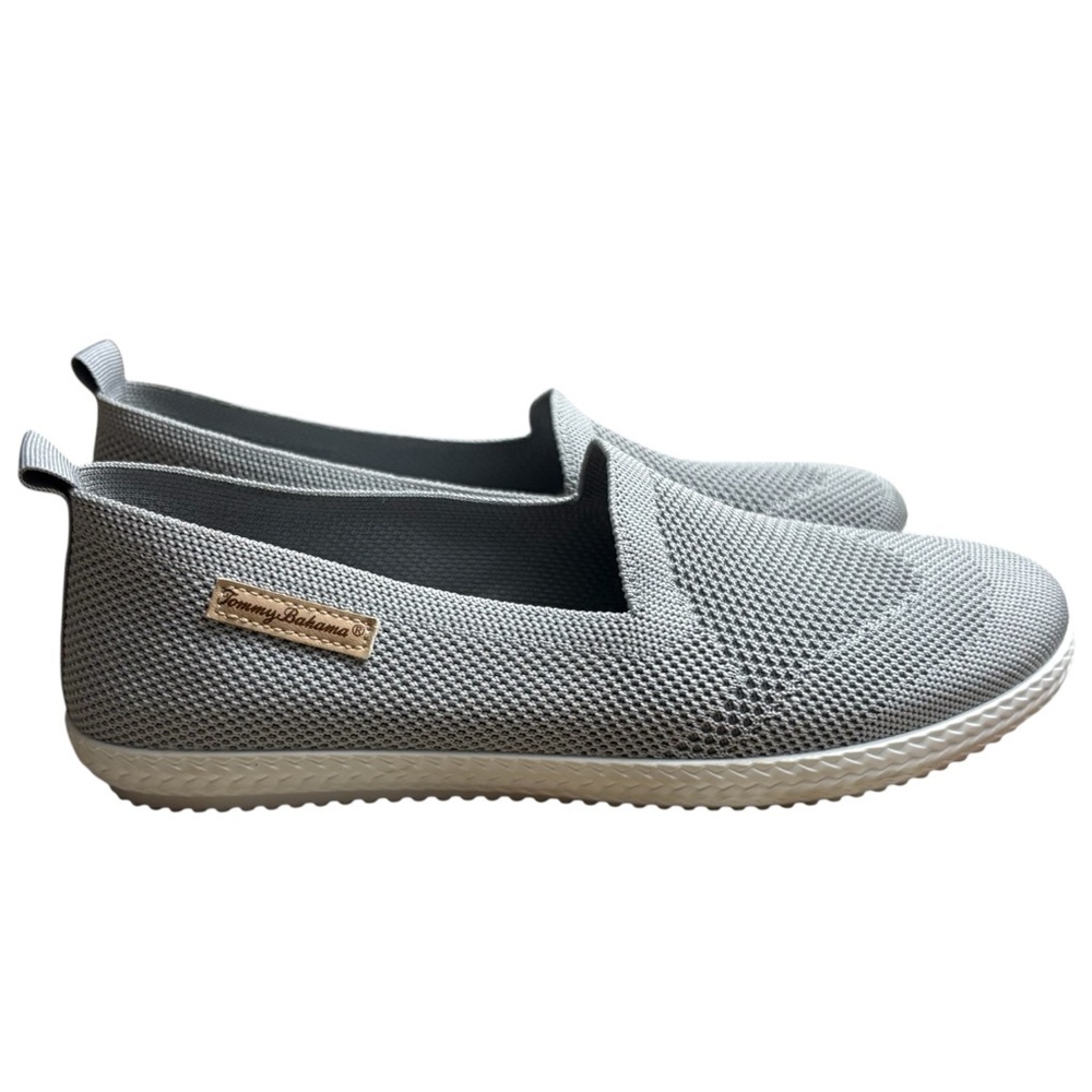 TOMMY BAHAMA Gray Knit Sunset Slip-On Shoes Size 10 — Worn 1X — Comfy!!! - Picture 4 of 15